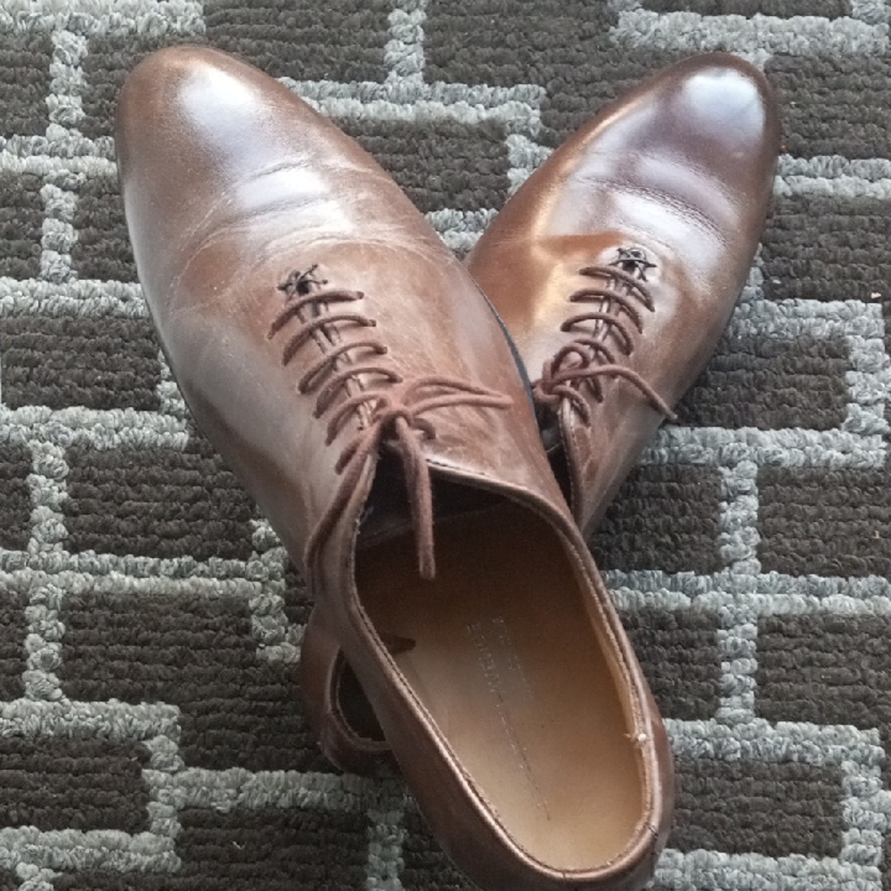Saks Fifth Avenue Brown Leather Dress Shoes
